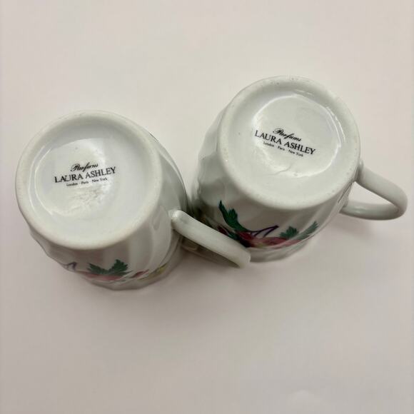 Laura Ashley‎ Fine Porcelain Cottagecore Floral 2 Coffee Tea Mugs Discontinued - Picture 4 of 8